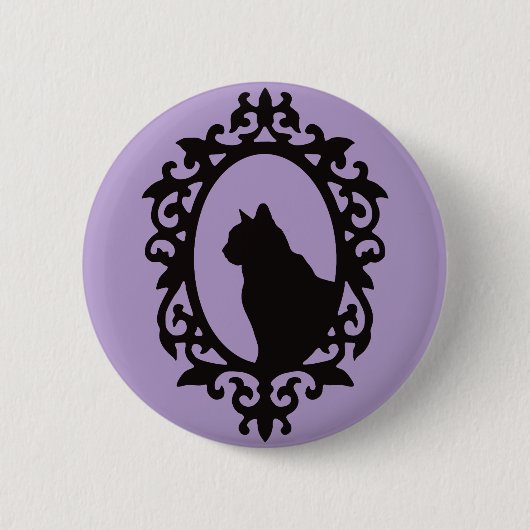 Badge Rond 5 Cm Victorian Cat Gothic (Devant)