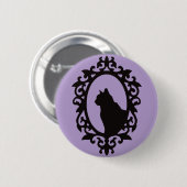 Badge Rond 5 Cm Victorian Cat Gothic (Devant & derrière)