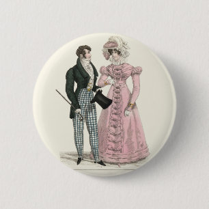Badge Rond 5 Cm Victorian Wedding Man Woman Dressy