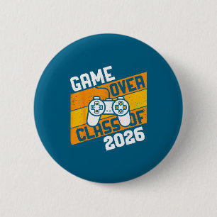 Badge Rond 5 Cm Vidéo de fin d'études de joueur de jeu de classe