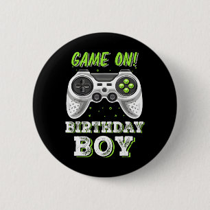 Badge Rond 5 Cm Vidéo Jeu Garçon Anniversaire Décorations Fête Tem