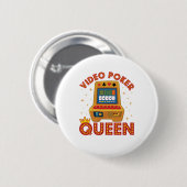 Badge Rond 5 Cm Vidéo Poker Queen (Devant & derrière)