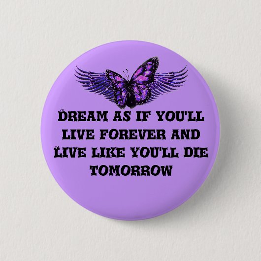 Badge Rond 5 Cm Vie en direct_ (Devant)