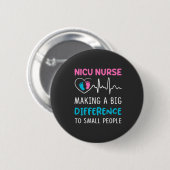 Badge Rond 5 Cm Vie infirmière| Nicu Nurse (Devant & derrière)