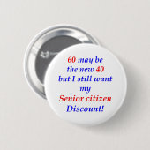 Badge Rond 5 Cm Vieillard 60 (Devant & derrière)