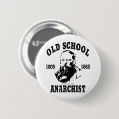 Badge Rond 5 Cm Vieille école -- Pierre-Joseph Proudhon (Devant & derrière)