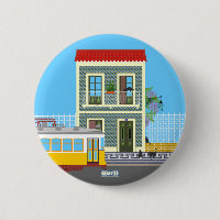 Vieille maison de Lisbonne avec chats et tramway j