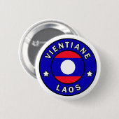 Badge Rond 5 Cm Vientiane Laos (Devant & derrière)