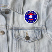 Badge Rond 5 Cm Vientiane Laos (En situation)