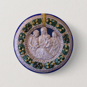 BADGE ROND 5 CM VIERGE AVEC ENFANT ET SAINTS