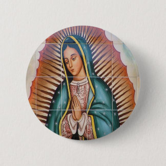 Badge Rond 5 Cm Vierge De Guadalupe