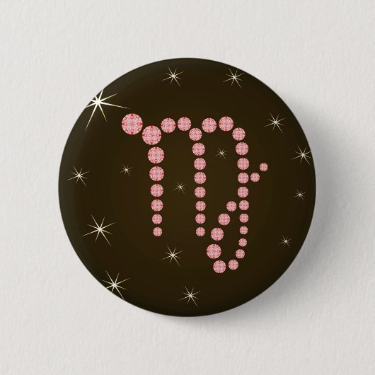 Badge Rond 5 Cm Vierge du 23 août au 23 septembre (Devant)