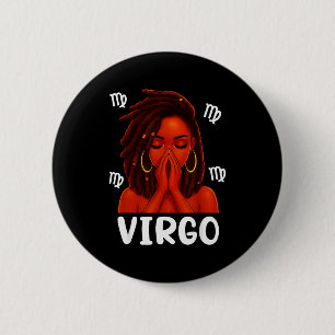 Badge Rond 5 Cm Vierge Femme Noire Prière Chrétienne Zodiaque Nais