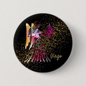 Badge Rond 5 Cm Vierge - signe d'anniversaire (Devant)