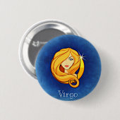 Badge Rond 5 Cm Vierge, Vergine (Devant & derrière)