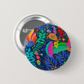 Badge Rond 5 Cm Vierle hawaiian tropical (Devant & derrière)
