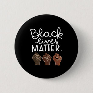 Badge Rond 5 Cm Vies Noires Blm Droits De L'Homme Mois De L'Histoi