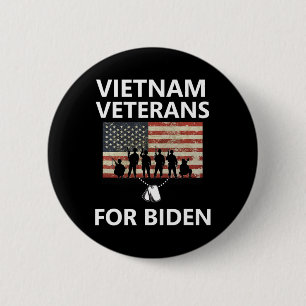 Badge Rond 5 Cm Vietnam anciens combattants pour Joe Biden 2020 Pr