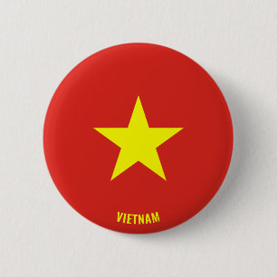 Badge Rond 5 Cm Vietnam Drapeau charmant patriotique