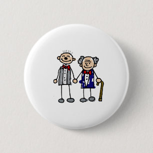 Badge Rond 5 Cm Vieux couples gais