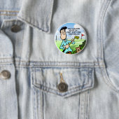 Badge Rond 5 Cm Vieux Golfeur (En situation)