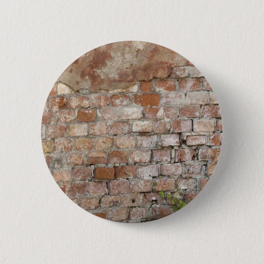 Badge Rond 5 Cm Vieux mur en briques (Devant)