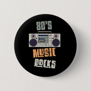Badge Rond 5 Cm Vieux Rock Music Party des années 80 Vintage Cass
