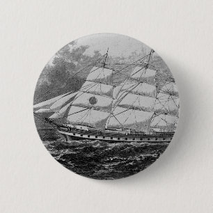 Badge Rond 5 Cm Vieux voilier