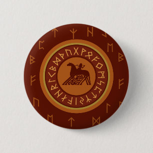 Badge Rond 5 Cm Viking Runes