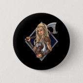 Badge Rond 5 Cm Viking Warrior (Devant)