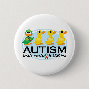 Badge Rond 5 Cm Vilain petit canard d'autisme