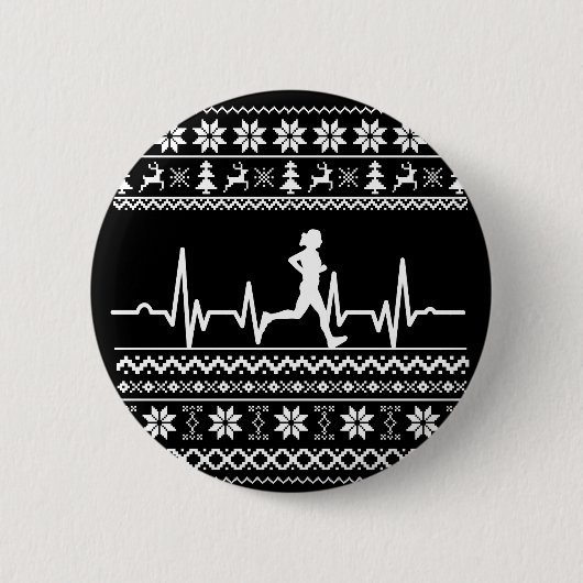 Badge Rond 5 Cm Vilain pull de Noël (Devant)