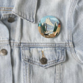 Badge Rond 5 Cm Village cherokee (En situation)