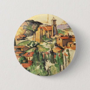 Badge Rond 5 Cm Village de Gardanne par Paul Cezanne, Art ancien