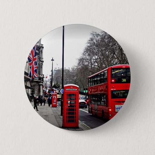 Badge Rond 5 Cm Ville de Londres (Devant)