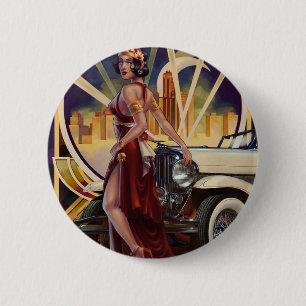 Badge Rond 5 Cm Ville de moteur de Detroit, Michigan