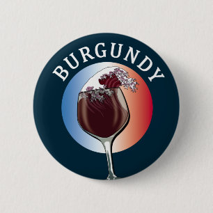 Badge Rond 5 Cm Vin de Bourgogne