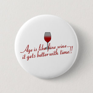 Badge Rond 5 Cm Vin fin d'âge