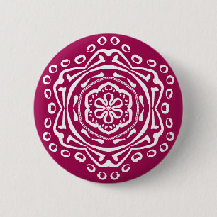 Badge Rond 5 Cm Vin Mandala