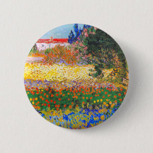 Badge Rond 5 Cm Vincent Van Gogh Flower Garden