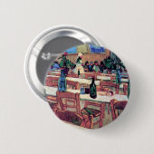 Badge Rond 5 Cm Vincent Van Gogh - Intérieur d'un restaurant (Devant & derrière)