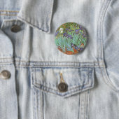 Badge Rond 5 Cm Vincent van Gogh - Irises (En situation)