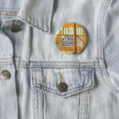 Badge Rond 5 Cm Vincent van Gogh - La devanture d'une boucherie (En situation)