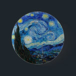 Badge Rond 5 Cm Vincent Van Gogh La Nuit étoilée<br><div class="desc">Vincent Van Gogh's The Starry Night Detail</div>