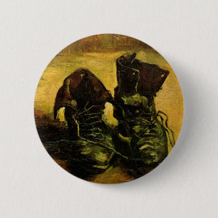 Badge Rond 5 Cm Vincent van Gogh - La vie morte avec une paire de 