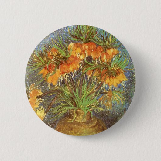 Badge Rond 5 Cm Vincent van Gogh - Les amitiés dans un vase en cui (Devant)