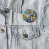 Badge Rond 5 Cm Vincent Van Gogh - Masterpieces Patchwork (En situation)