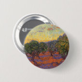 Badge Rond 5 Cm Vincent van Gogh - Olive Grove, Orange Sky (Devant & derrière)