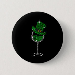 Badge Rond 5 Cm Vins shamrocks Gles Boire Jour de la Saint Patrick