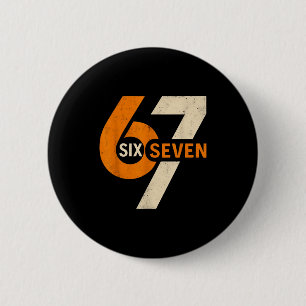 Badge Rond 5 Cm Vintage 67 Six Seven 6 7 Numéro Rétro 67 Meme